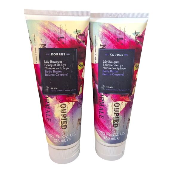 Korres Other - 2X Korres LILY BOUQUET Body Butter Moisturizing Cream 7.95 oz Set Of Two New